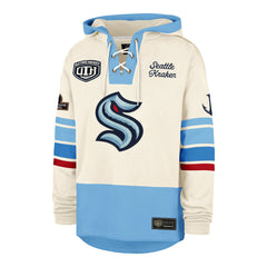 OLD TIME HOCKEY SEATTLE KRAKEN PUCK DROP DUAL '47 HERITAGE LACER CREAM