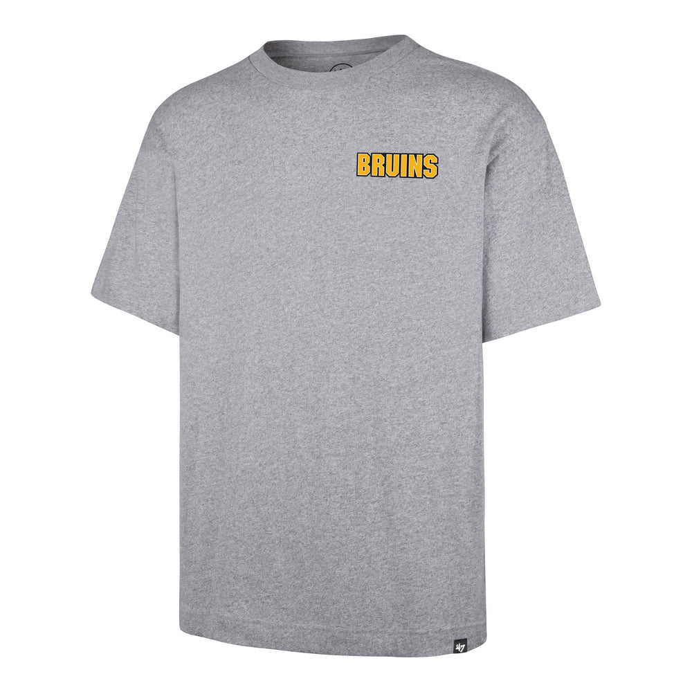 BOSTON BRUINS VINTAGE HISTORY '47 LOCK FOUNDATION TEE QUARTZ GREY