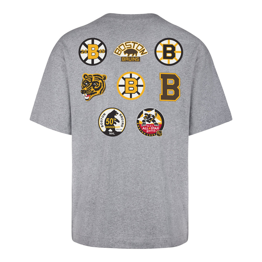 BOSTON BRUINS VINTAGE HISTORY '47 LOCK FOUNDATION TEE QUARTZ GREY