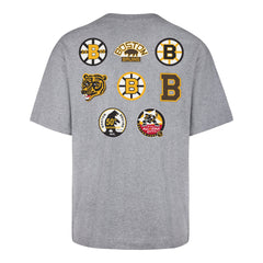 BOSTON BRUINS VINTAGE HISTORY '47 LOCK FOUNDATION TEE QUARTZ GREY