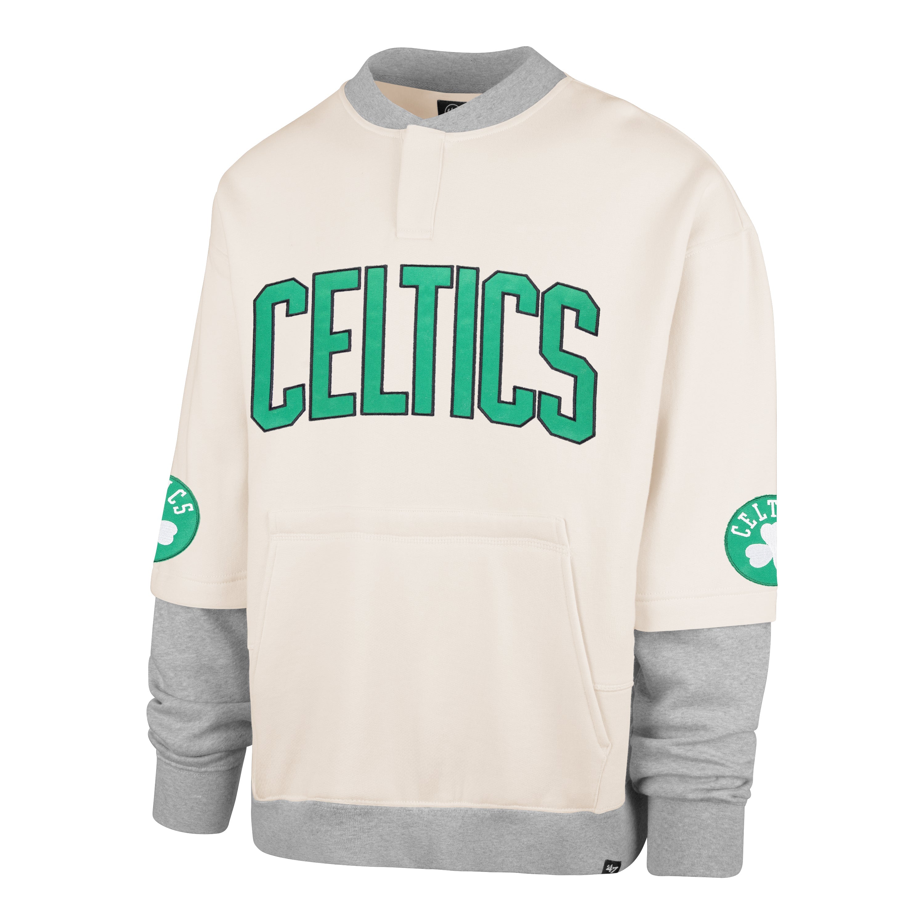 BOSTON CELTICS TRIFECTA '47 DOUBLE LAYERED SNAP CREW CREAM