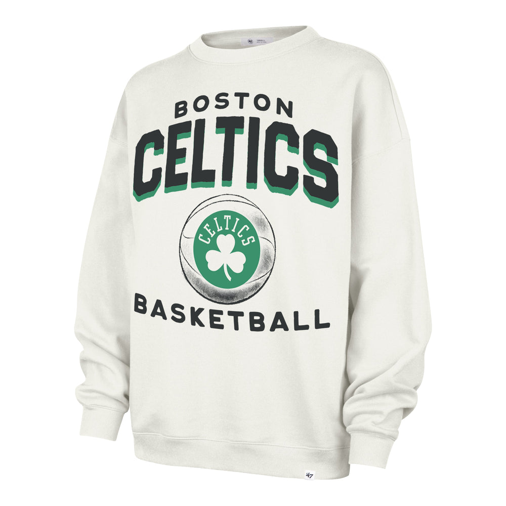 BOSTON CELTICS ARCH CLOUD '47 OVERSIZED CREW WOMENS SANDSTONE