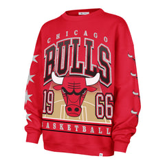 CHICAGO BULLS GO BIG '47 OVERSIZED CREW WOMENS RED