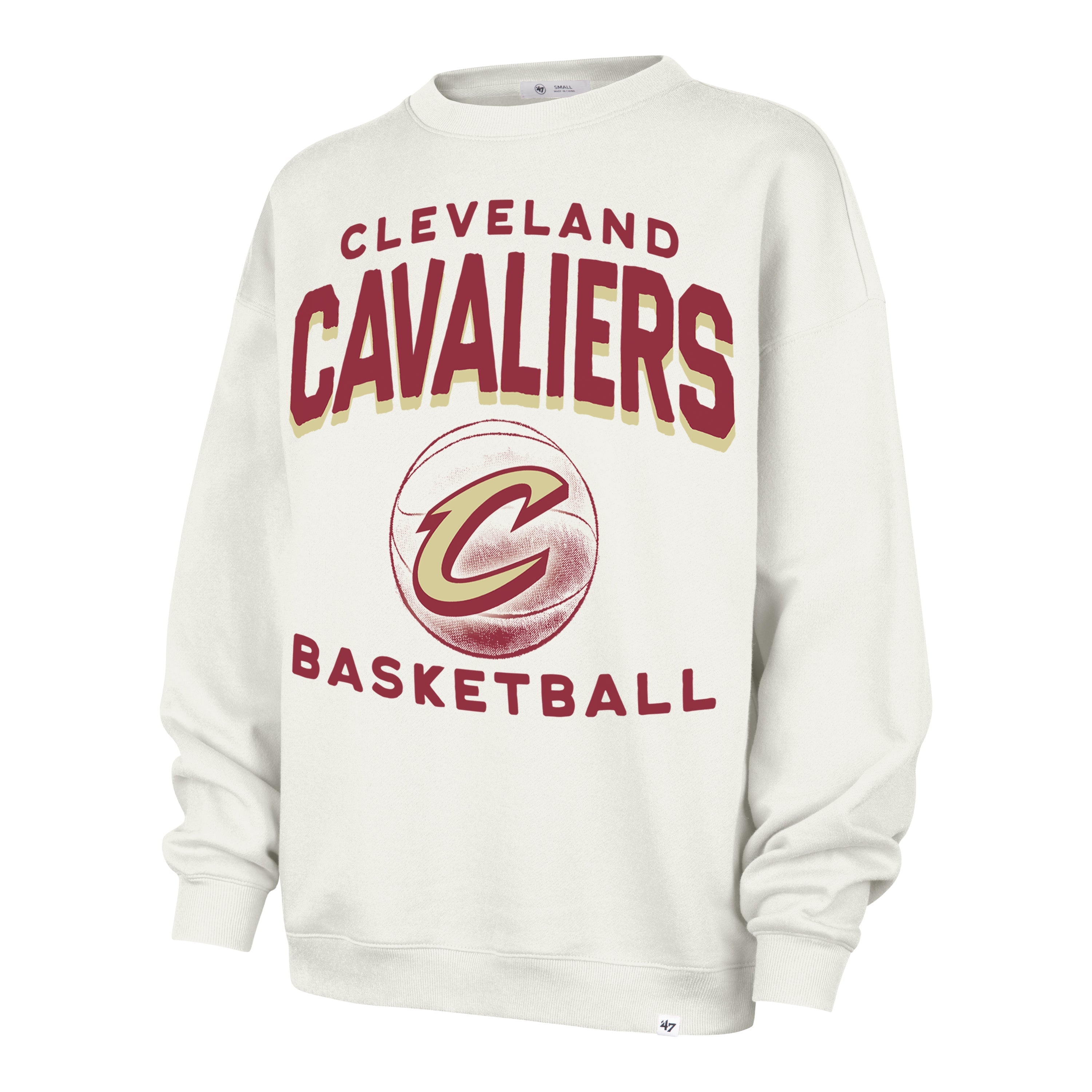 CLEVELAND CAVALIERS ARCH CLOUD '47 OVERSIZED CREW WOMENS SANDSTONE
