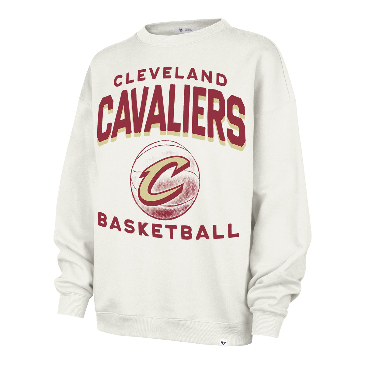CLEVELAND CAVALIERS ARCH CLOUD '47 OVERSIZED CREW WOMENS SANDSTONE