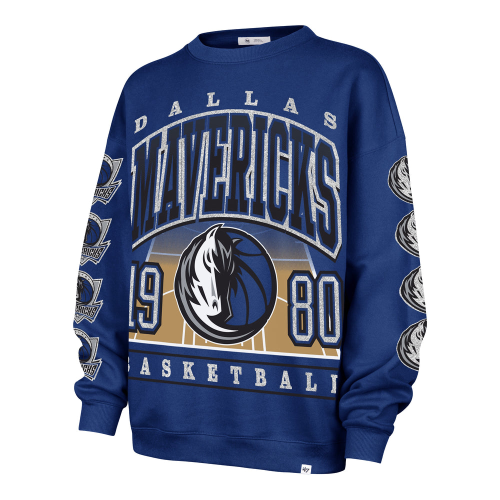 DALLAS MAVERICKS GO BIG '47 OVERSIZED CREW WOMENS ROYAL
