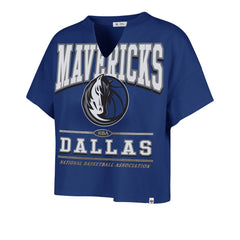 DALLAS MAVERICKS ELATION OVERSIZED '47 NOTCH NECK TEE WOMENS ROYAL