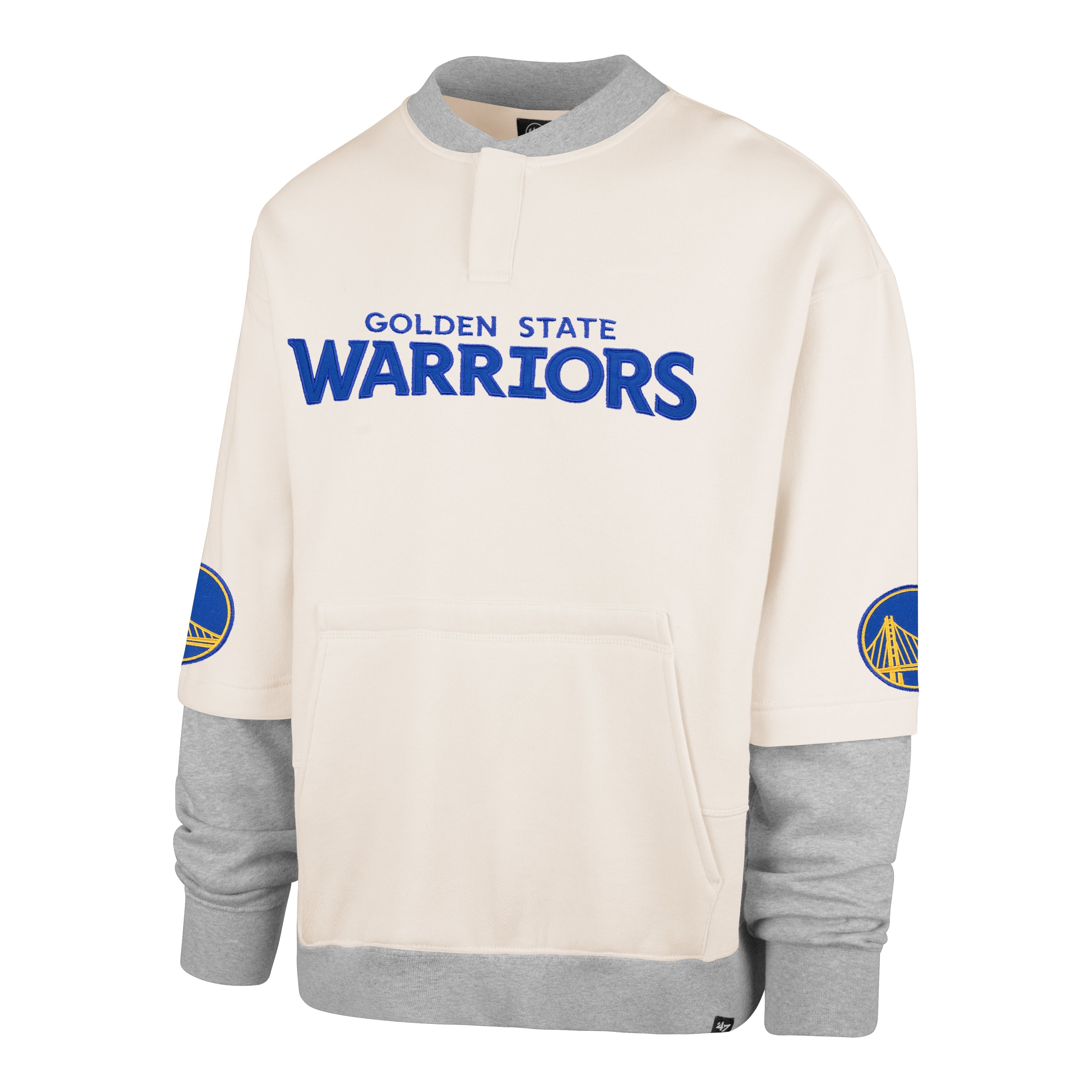 GOLDEN STATE WARRIORS TRIFECTA '47 DOUBLE LAYERED SNAP CREW CREAM