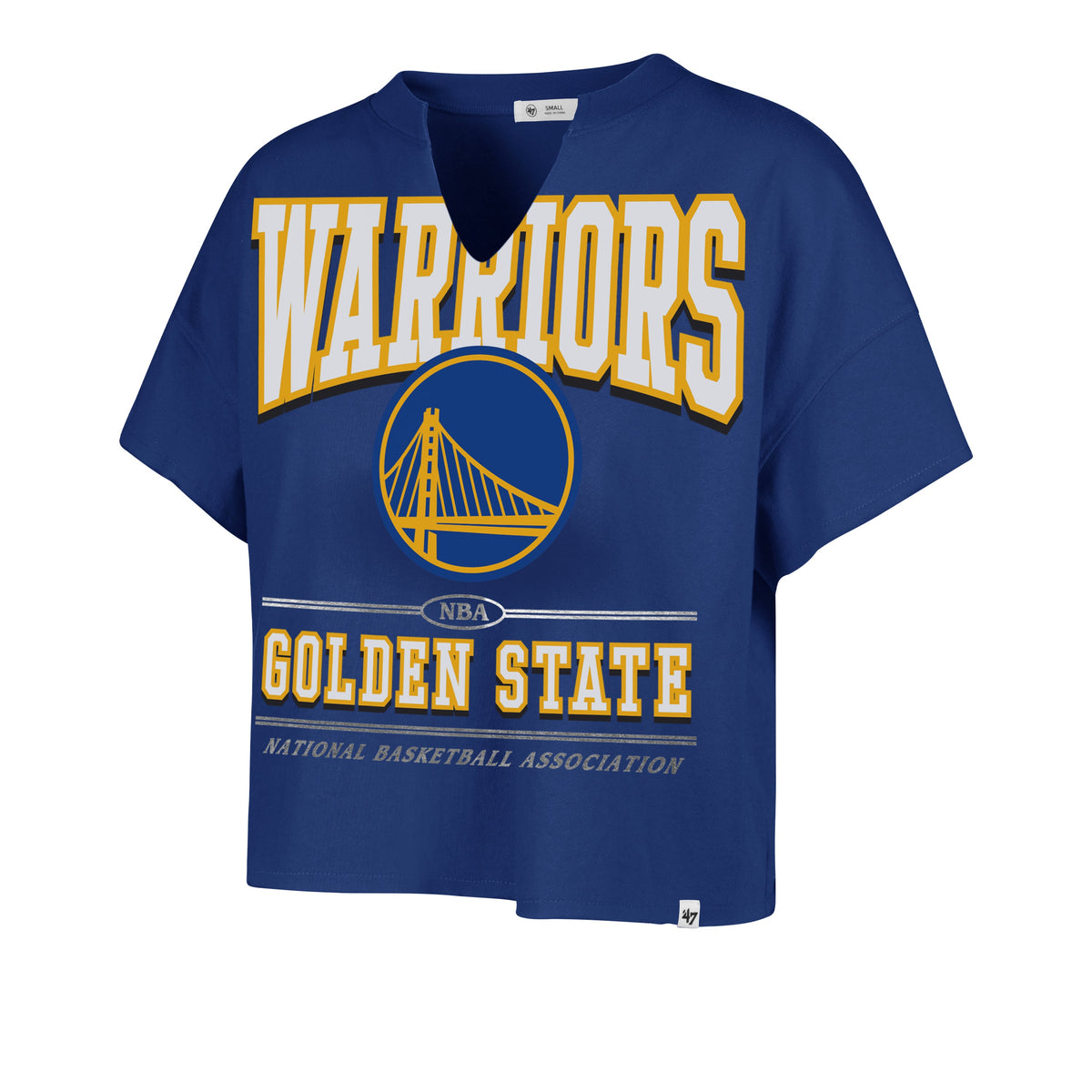 GOLDEN STATE WARRIORS ELATION OVERSIZED '47 NOTCH NECK TEE WOMENS ROYAL