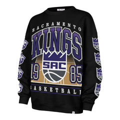 SACRAMENTO KINGS GO BIG '47 OVERSIZED CREW WOMENS JET BLACK