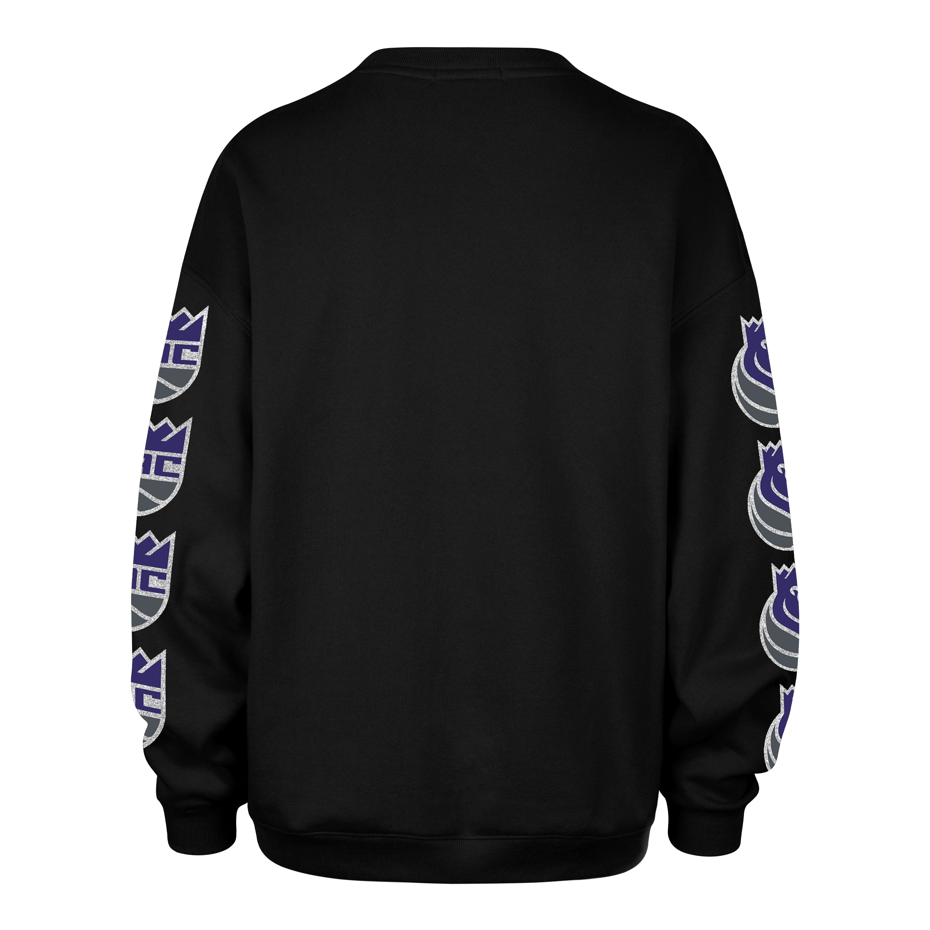 SACRAMENTO KINGS GO BIG '47 OVERSIZED CREW WOMENS JET BLACK