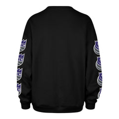 SACRAMENTO KINGS GO BIG '47 OVERSIZED CREW WOMENS JET BLACK