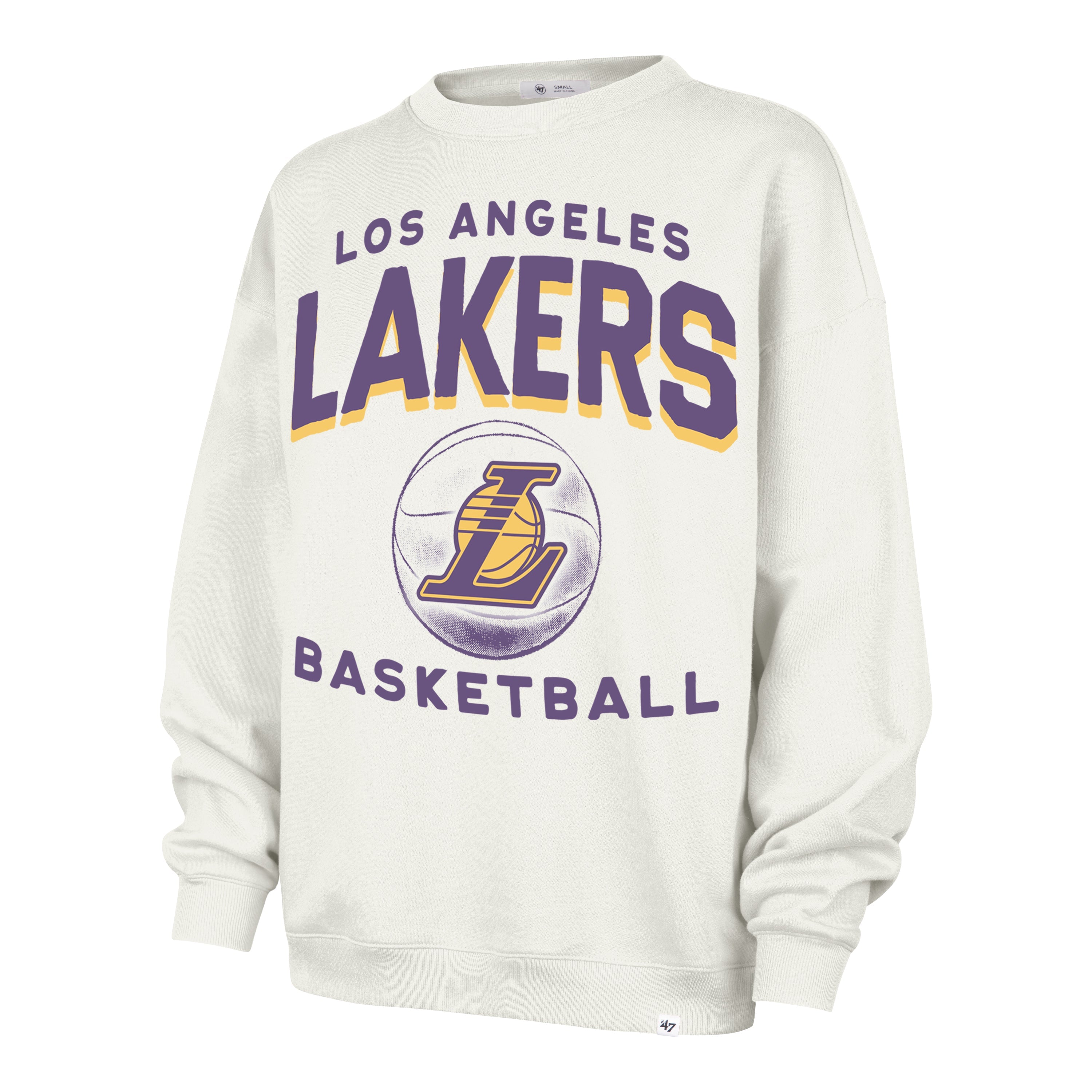 LOS ANGELES LAKERS ARCH CLOUD '47 OVERSIZED CREW WOMENS SANDSTONE