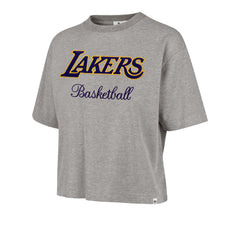 LOS ANGELES LAKERS PIVOT DROP NEEDLE '47 CITY TEE WOMENS SLATE GREY