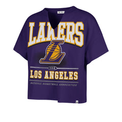 LOS ANGELES LAKERS ELATION OVERSIZED '47 NOTCH NECK TEE WOMENS PURPLE