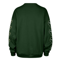 MILWAUKEE BUCKS GO BIG '47 OVERSIZED CREW WOMENS DARK GREEN
