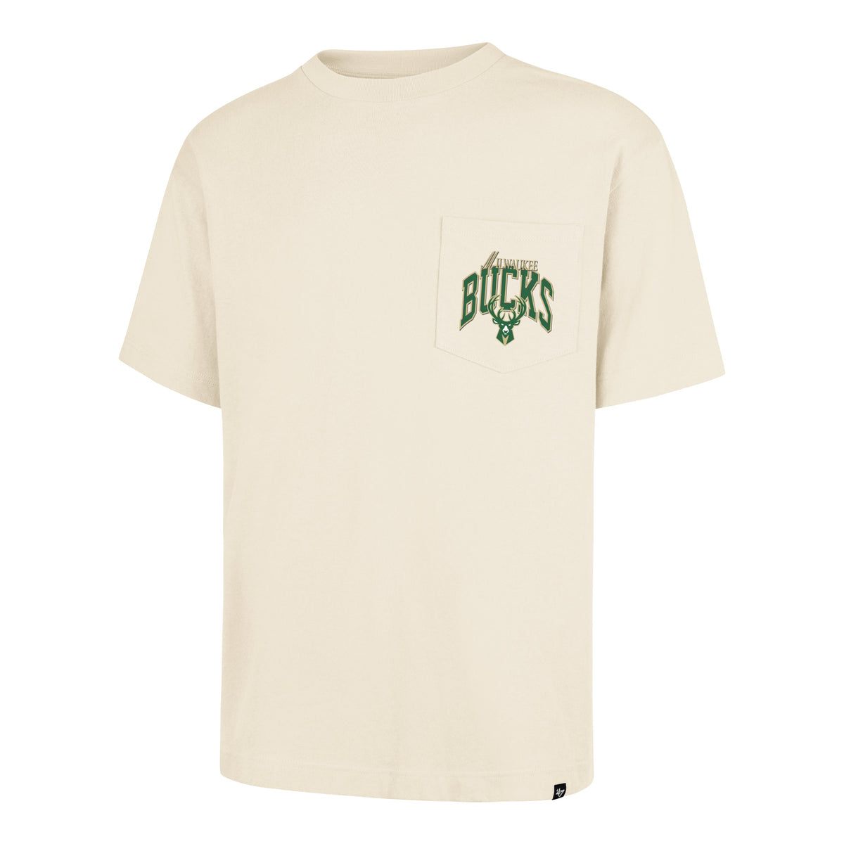 MILWAUKEE BUCKS BACK DOOR POCKET '47 FOUNDATION TEE CREAM