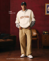 NEW YORK KNICKS TRIFECTA '47 DOUBLE LAYERED SNAP CREW CREAM