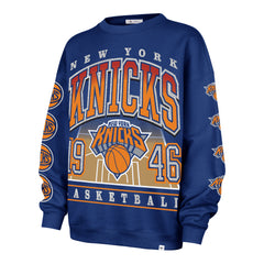 NEW YORK KNICKS GO BIG '47 OVERSIZED CREW WOMENS ROYAL