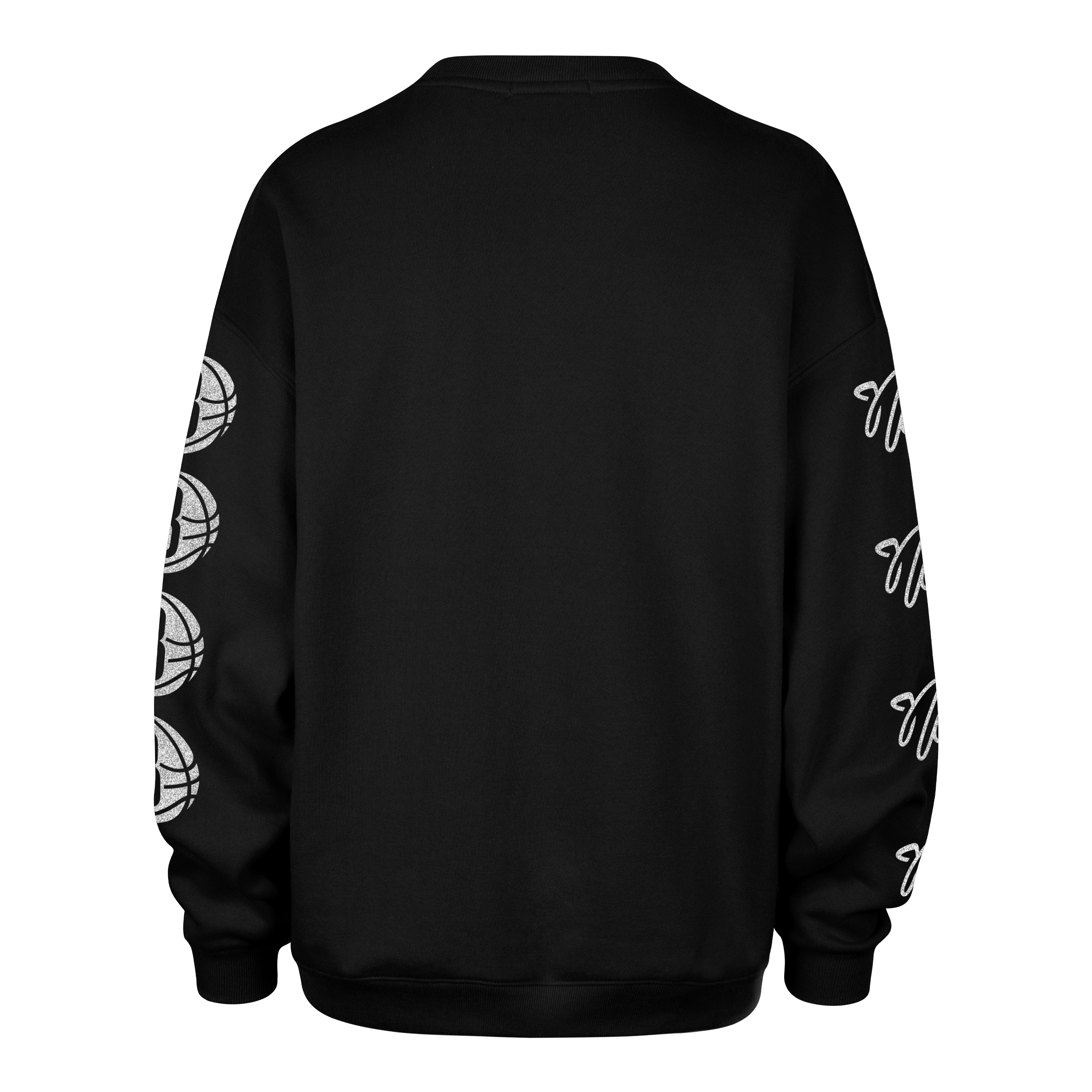 BROOKLYN NETS GO BIG '47 OVERSIZED CREW WOMENS JET BLACK