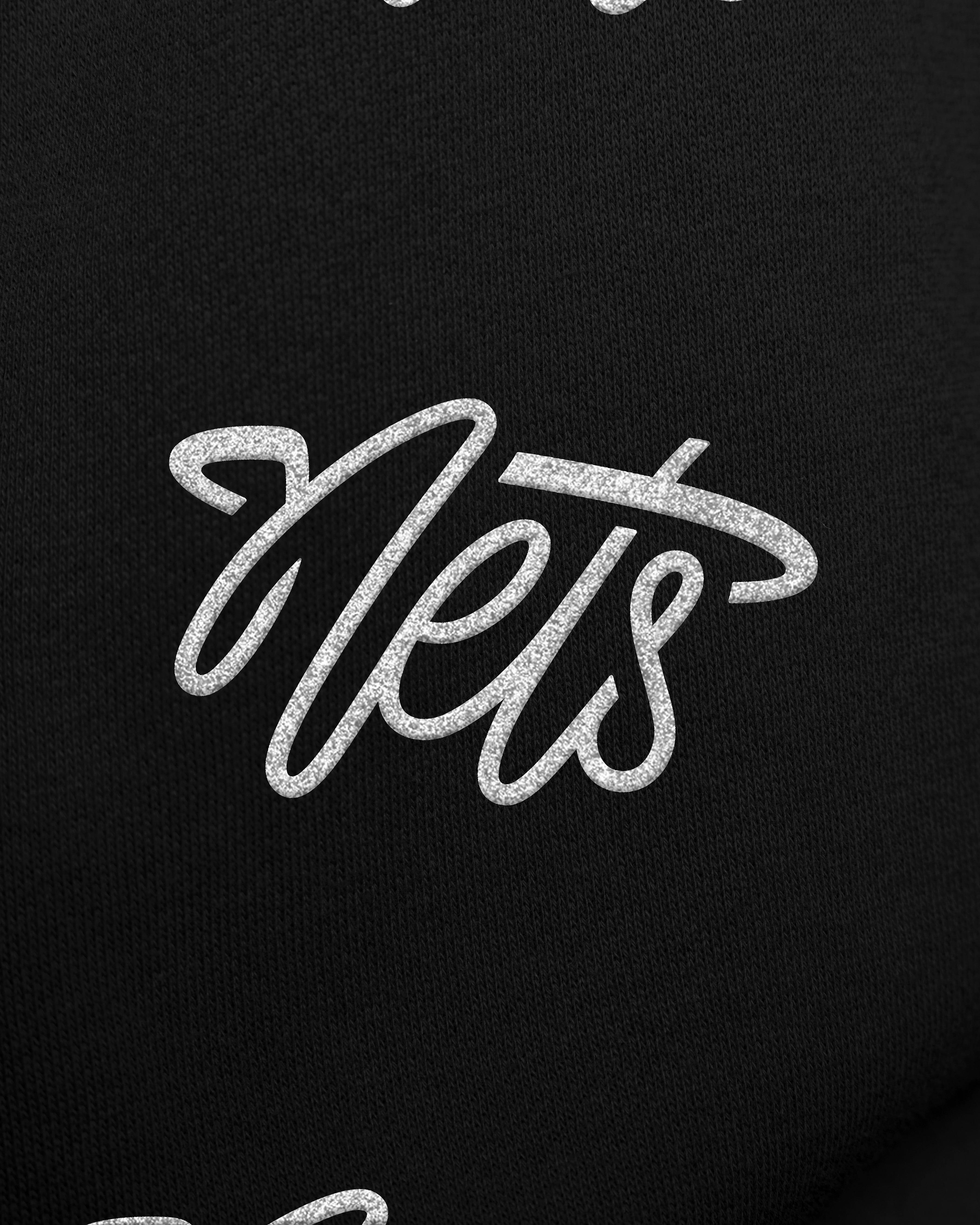 BROOKLYN NETS GO BIG '47 OVERSIZED CREW WOMENS JET BLACK