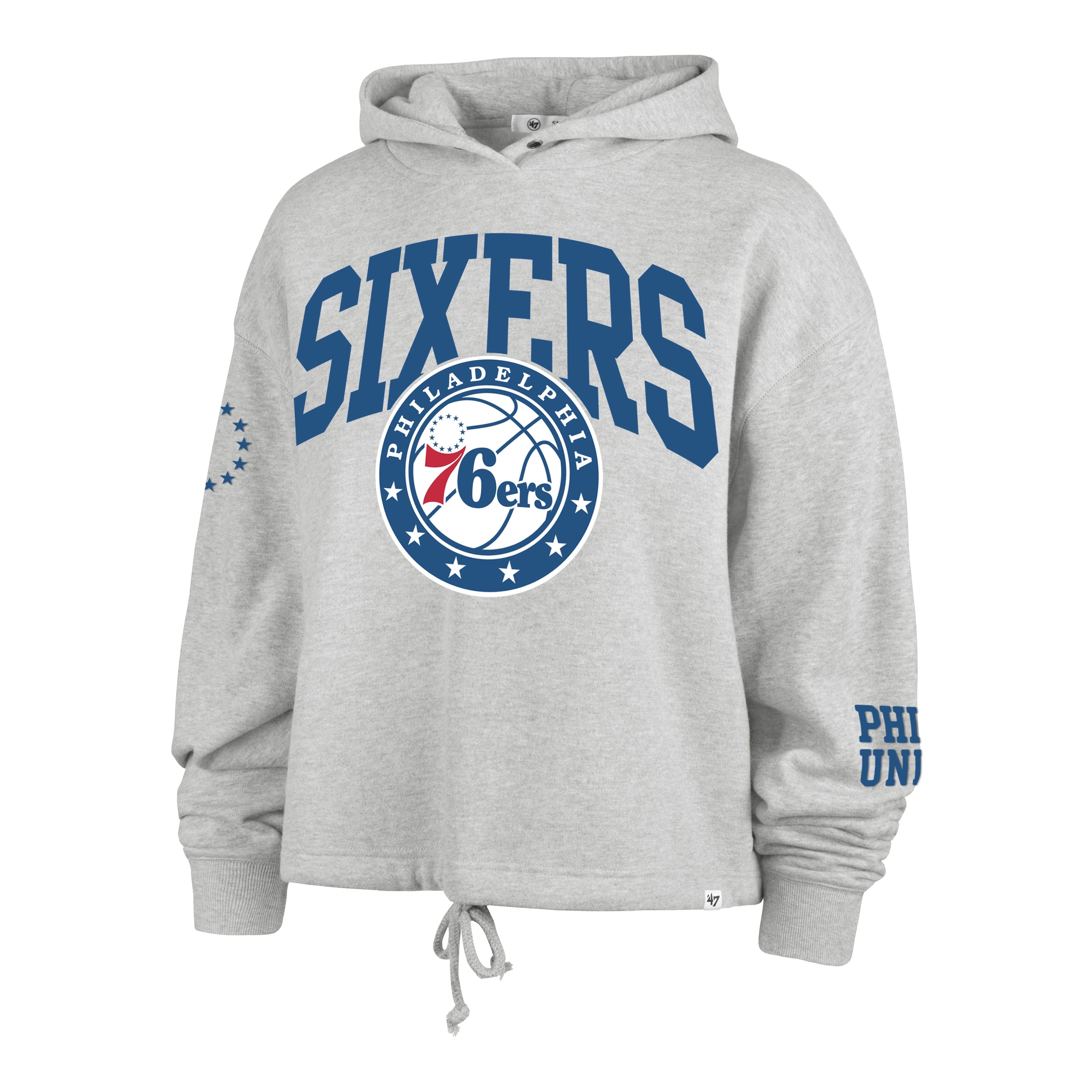 PHILADELPHIA 76ERS HIGH HOPES '47 VENICE HOOD WOMENS RELAY GREY