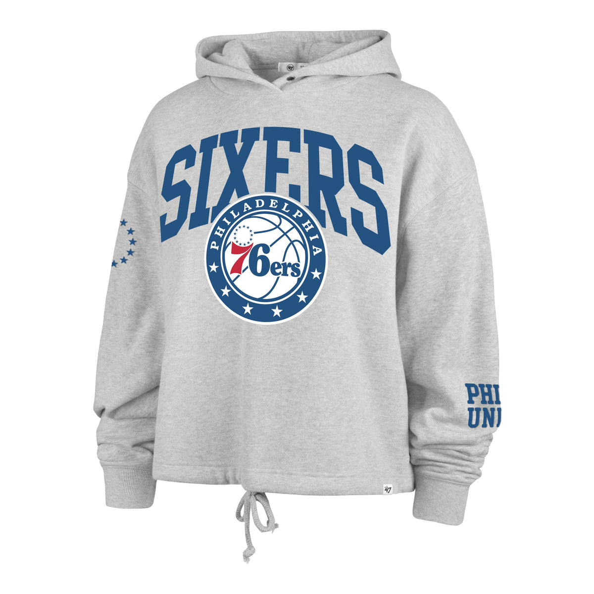 PHILADELPHIA 76ERS HIGH HOPES '47 VENICE HOOD WOMENS RELAY GREY