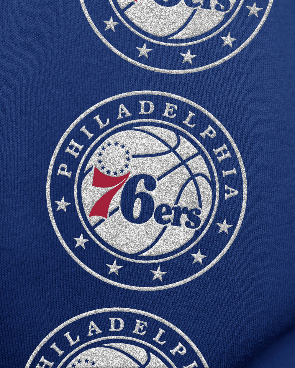 PHILADELPHIA 76ERS GO BIG OVERSIZED CREW WOMENS ROYAL