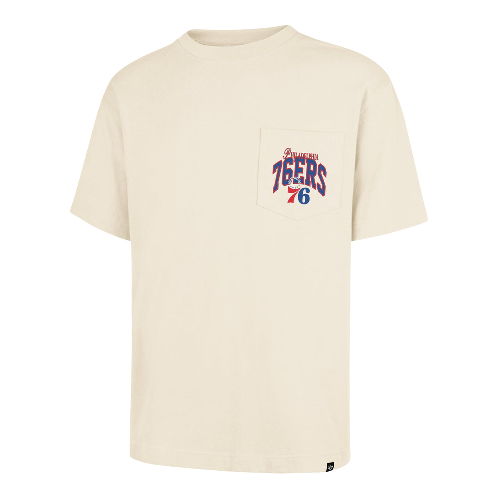 PHILADELPHIA 76ERS BACK DOOR POCKET '47 FOUNDATION TEE CREAM