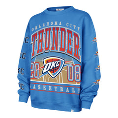 OKLAHOMA CITY THUNDER GO BIG '47 OVERSIZED CREW WOMENS BLUE RAZ