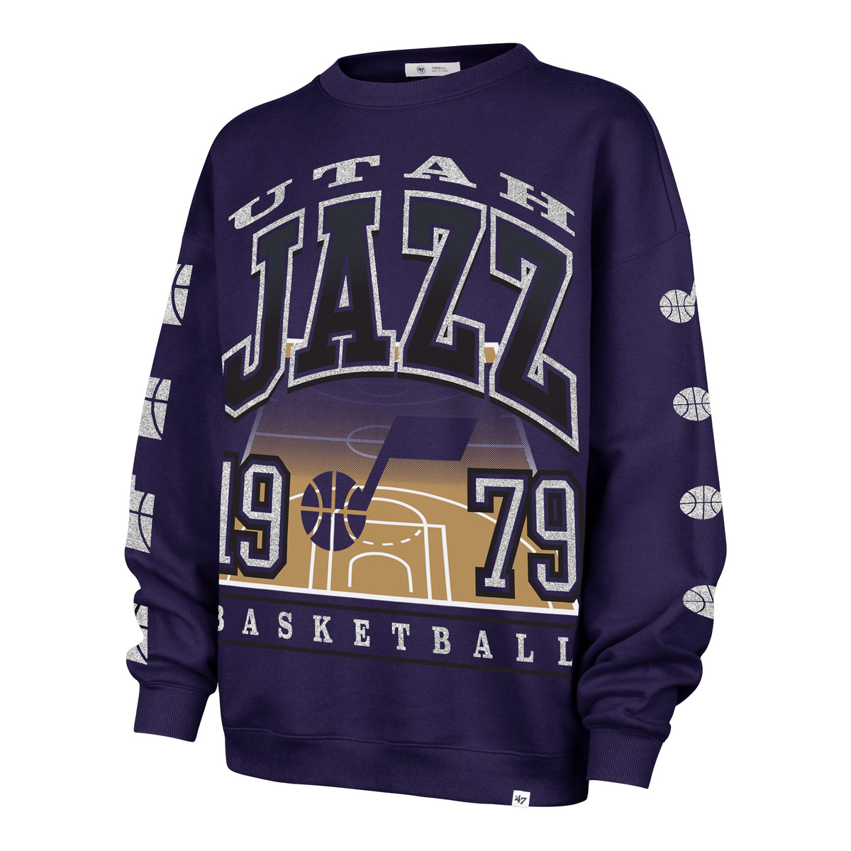 UTAH JAZZ GO BIG '47 OVERSIZED CREW WOMENS PURPLE