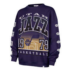 UTAH JAZZ GO BIG '47 OVERSIZED CREW WOMENS PURPLE