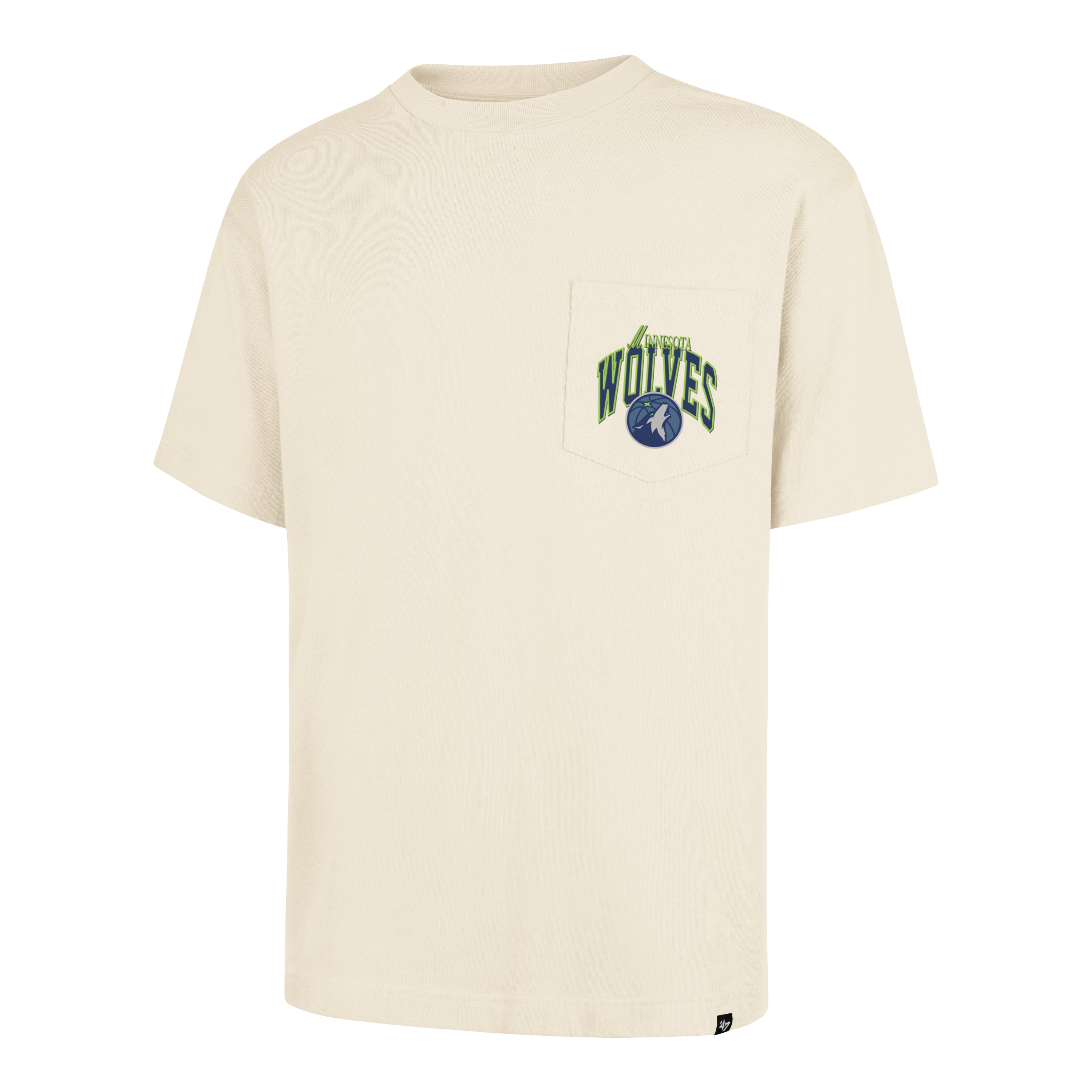 MINNESOTA TIMBERWOLVES BACK DOOR POCKET '47 FOUNDATION TEE CREAM