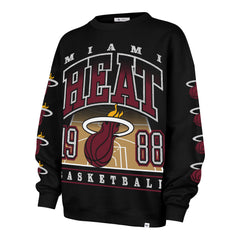 MIAMI HEAT GO BIG '47 OVERSIZED CREW WOMENS JET BLACK