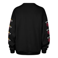 MIAMI HEAT GO BIG '47 OVERSIZED CREW WOMENS JET BLACK