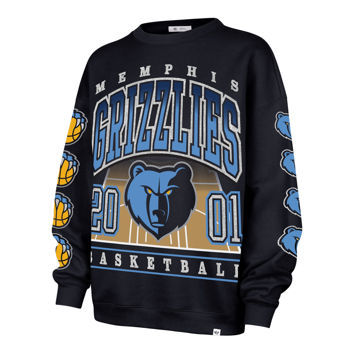 MEMPHIS GRIZZLIES GO BIG '47 OVERSIZED CREW WOMENS FALL NAVY