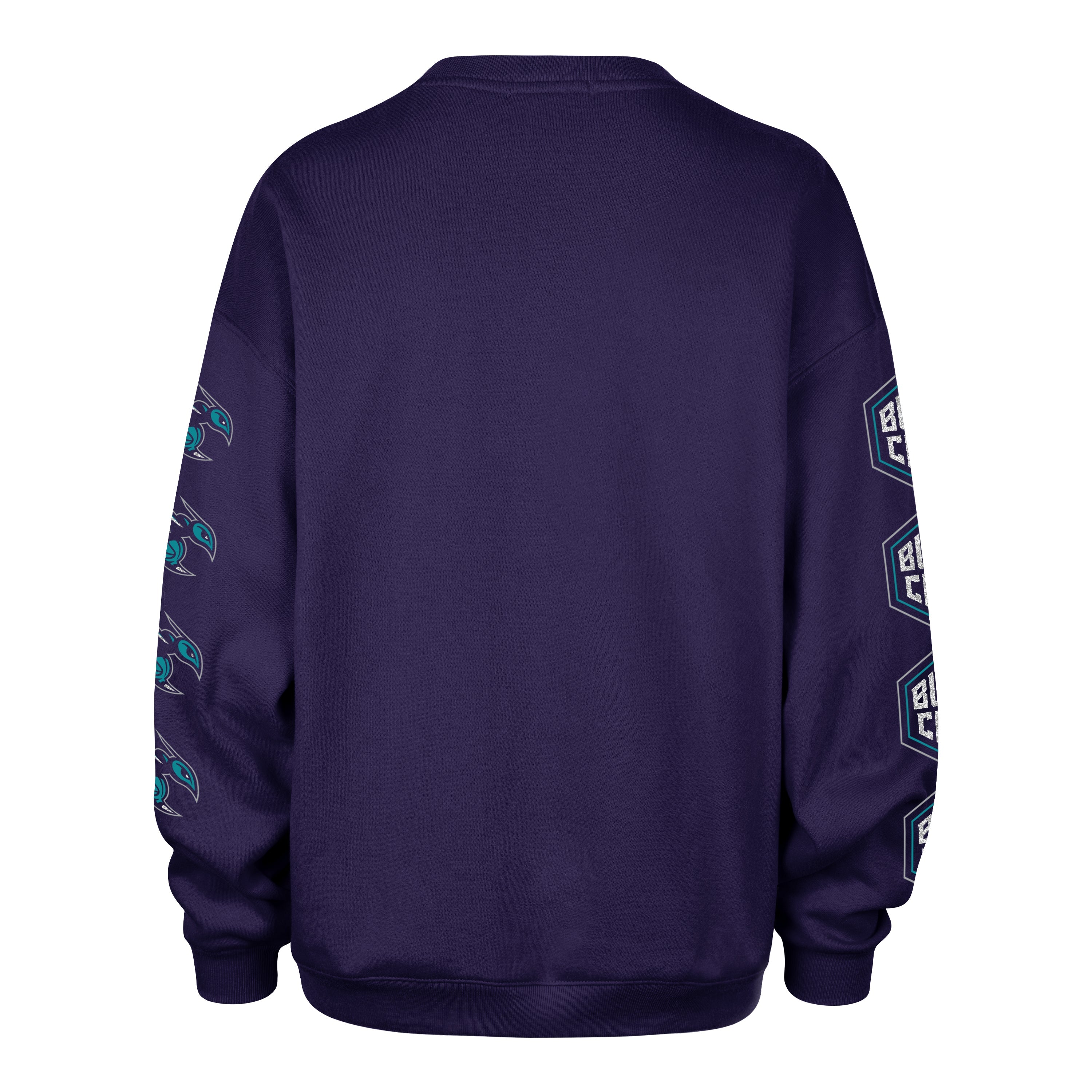 CHARLOTTE HORNETS GO BIG '47 OVERSIZED CREW WOMENS PURPLE