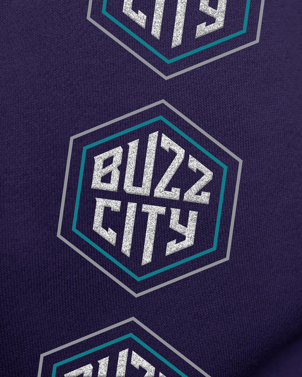 CHARLOTTE HORNETS GO BIG '47 OVERSIZED CREW WOMENS PURPLE