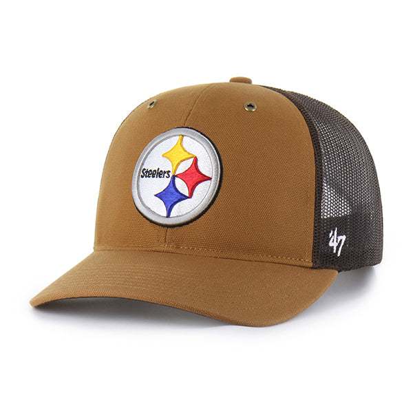 PITTSBURGH STEELERS CARHARTT '47 TRUCKER RF RELAXED FIT BROWN