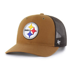 PITTSBURGH STEELERS CARHARTT '47 TRUCKER RF RELAXED FIT BROWN