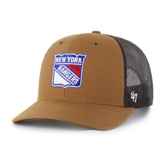 NEW YORK RANGERS CARHARTT '47 TRUCKER BROWN