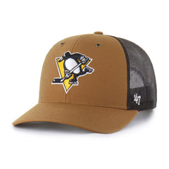 PITTSBURGH PENGUINS CARHARTT '47 TRUCKER BROWN