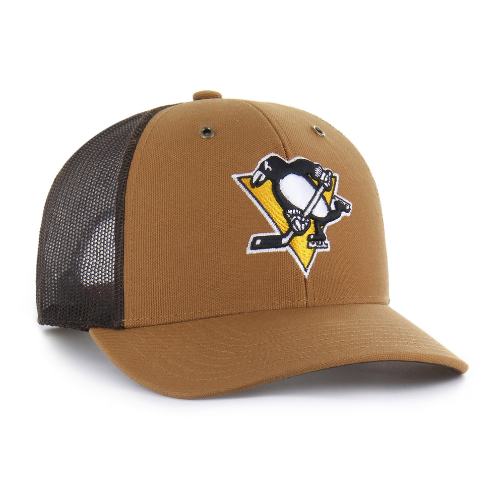 PITTSBURGH PENGUINS CARHARTT '47 TRUCKER BROWN