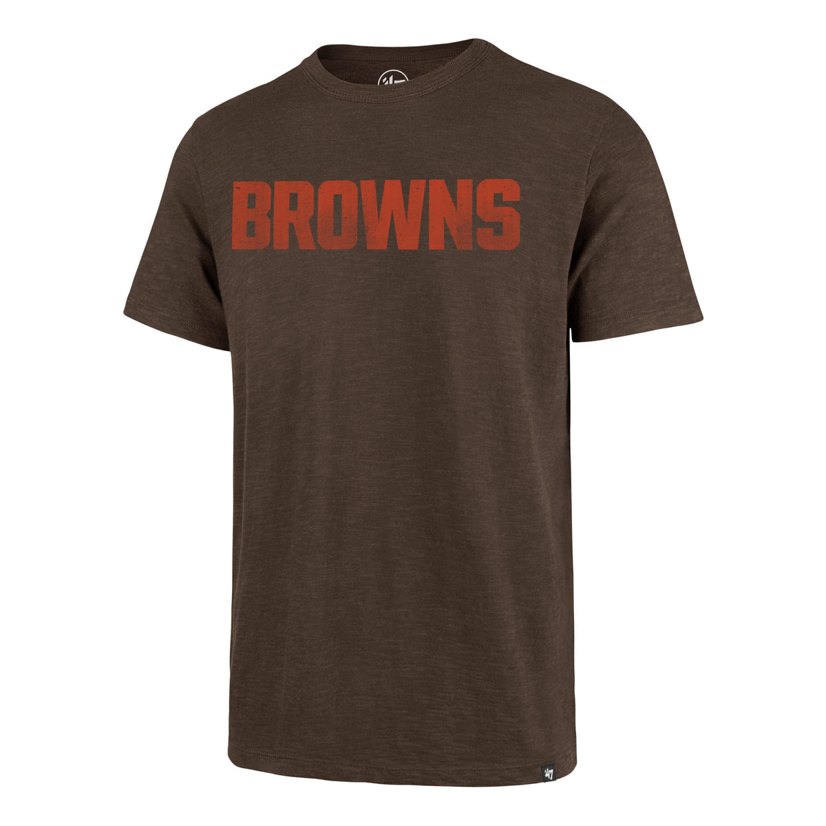CLEVELAND BROWNS GRIT WORDMARK '47 SCRUM TEE CHOCOLATE
