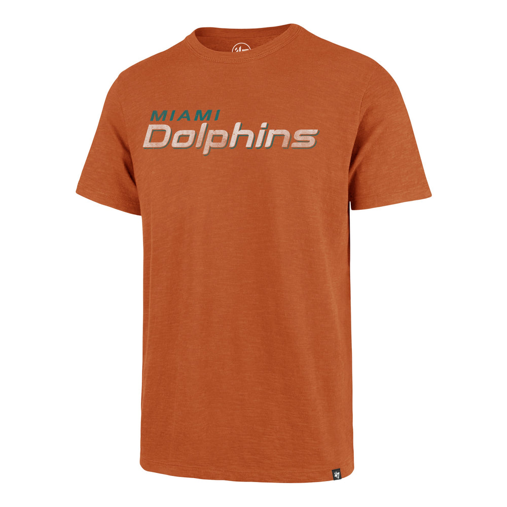 MIAMI DOLPHINS GRIT WORDMARK '47 SCRUM TEE CARROT