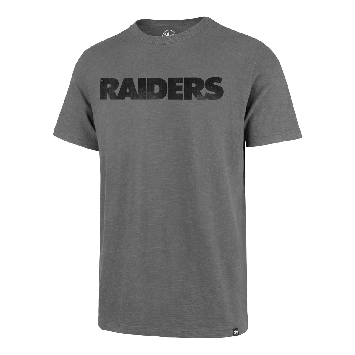LAS VEGAS RAIDERS GRIT WORDMARK '47 SCRUM TEE WOLF GREY