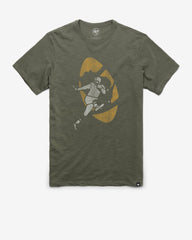 GREEN BAY PACKERS HISTORIC GRIT VINTAGE '47 SCRUM TEE BOTTLE GREEN