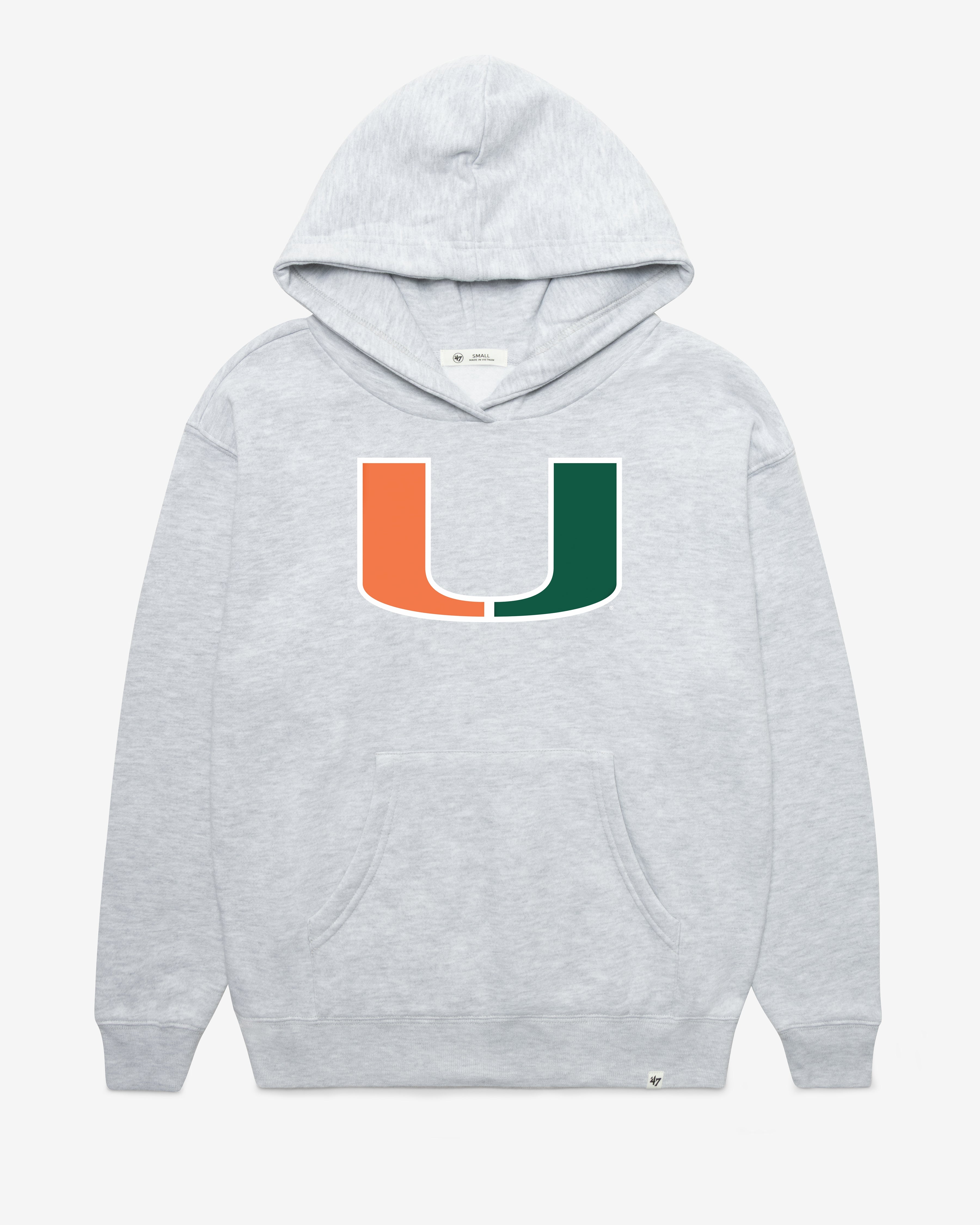 MIAMI HURRICANES IMPRINT '47 NAOMI HOOD WOMENS RELAY GREY