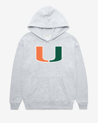 MIAMI HURRICANES IMPRINT '47 NAOMI HOOD WOMENS RELAY GREY