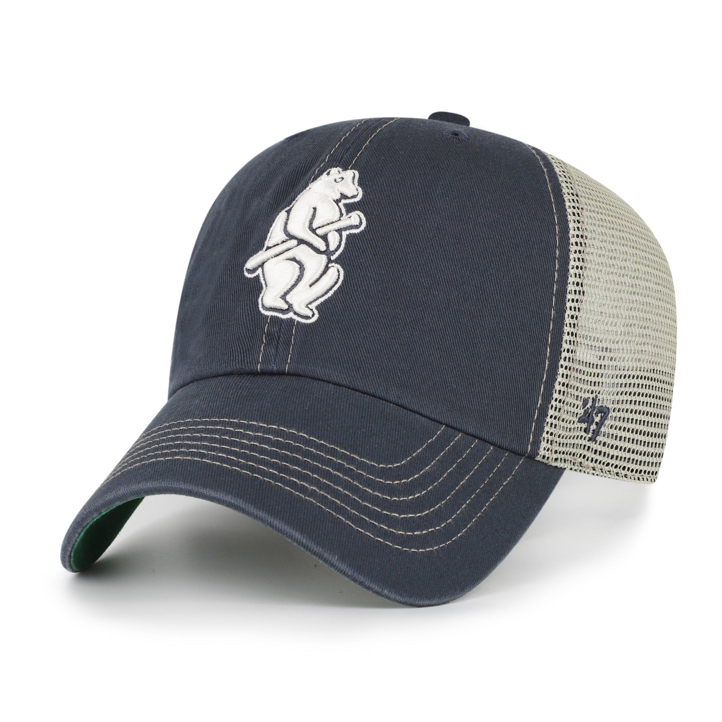 CHICAGO CUBS COOPERSTOWN TRAWLER '47 CLEAN UP VINTAGE NAVY